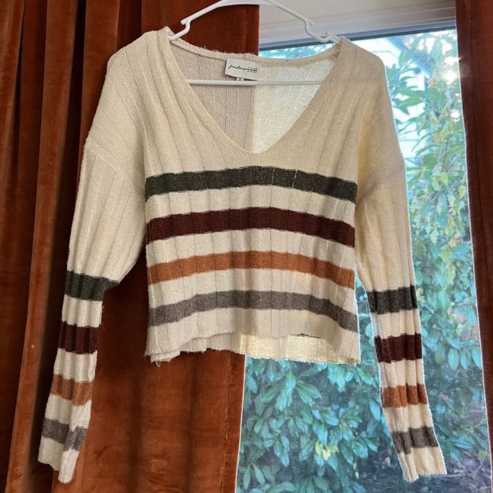 Striped Soft Sweater Fall Colors